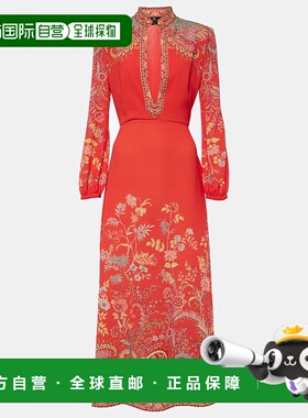 香港直邮Etro 艾特罗 女士 印花中长连衣裙 000294时尚