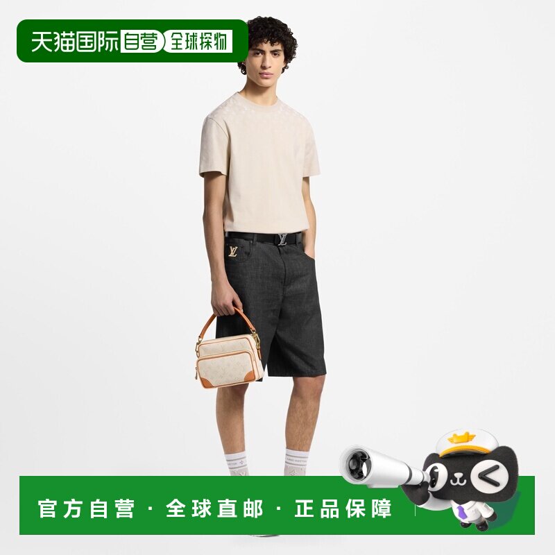 自营1h可退 欧洲直邮LV路易威登 Run Away系列男士米色小牛皮老花