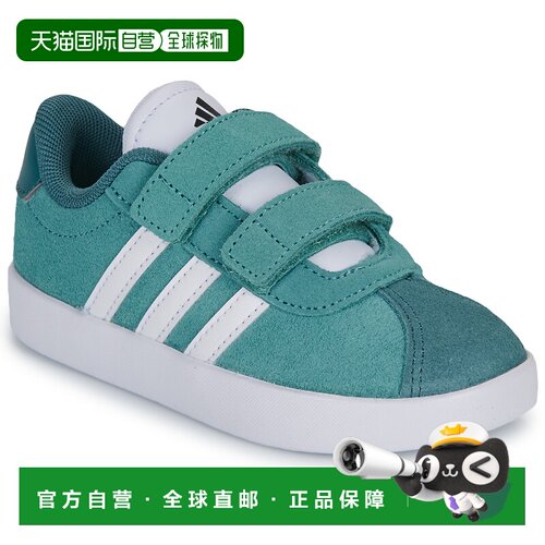 欧洲直邮adidas 儿童鞋 低帮板鞋 绿色 冬天 VL COURT 3.0 CF I