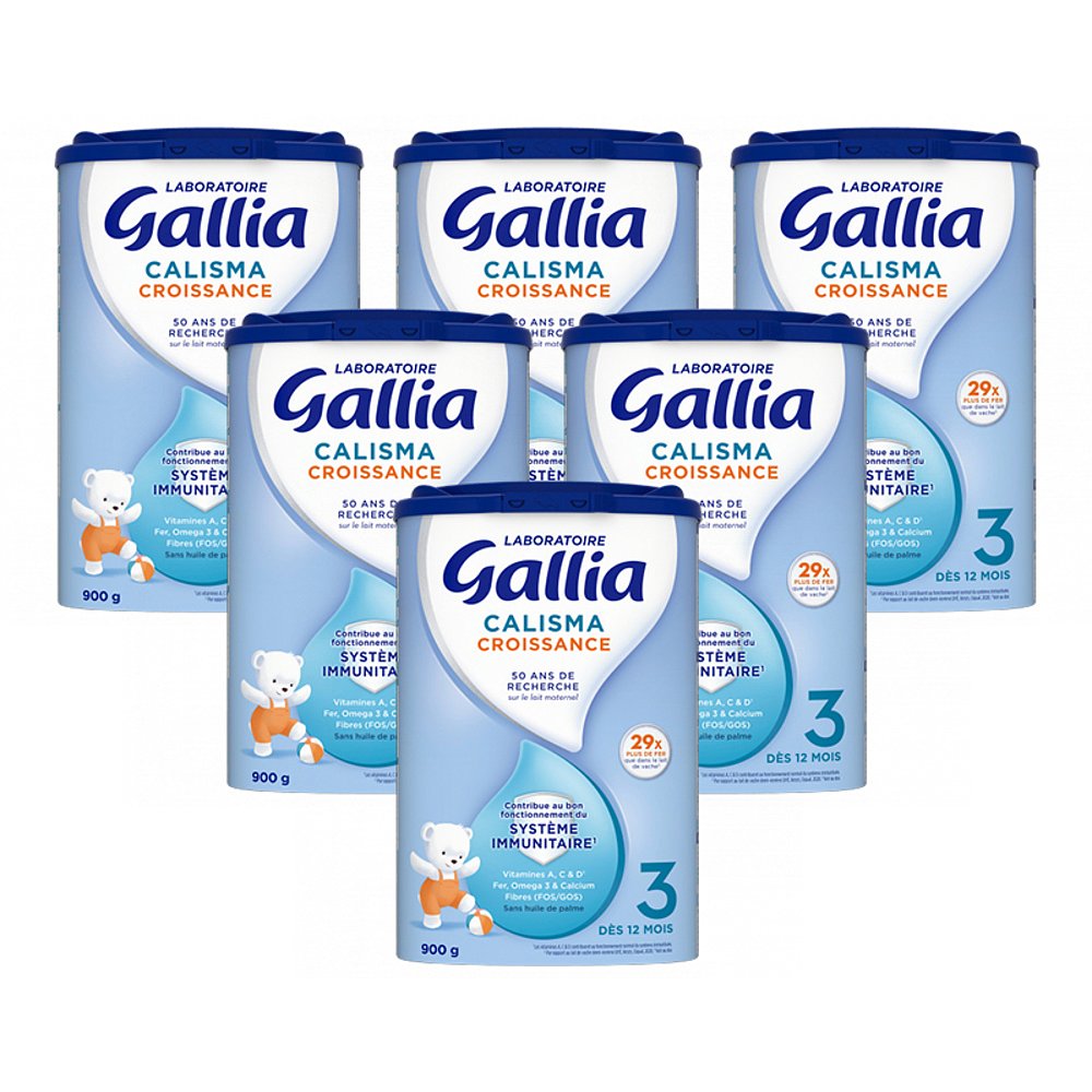 欧洲直邮Gallia 达能佳丽雅3段标准型婴儿奶粉900G*6罐12-36个月