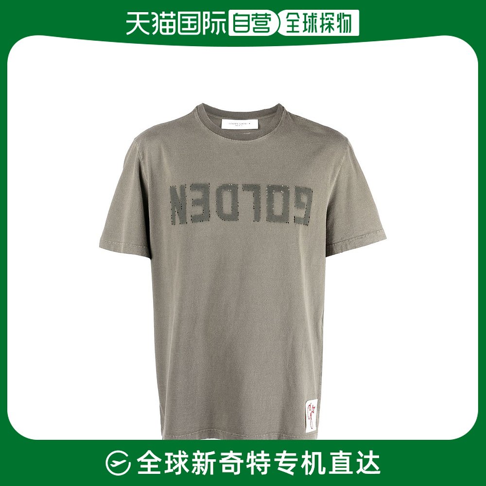 香港直邮GOLDEN GOOSE 男士Goose and Polos 金色T恤绿色T恤