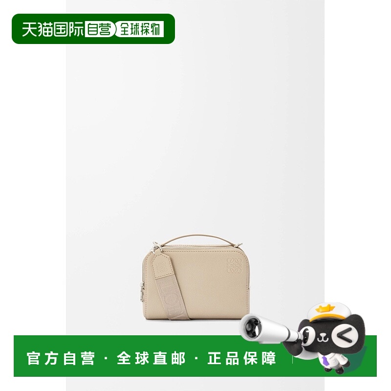 自营1h可退 欧洲直邮Loewe罗意威 男士浅褐色小牛皮压印字母图案