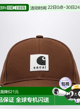 1h可退 香港直邮Sacai 男士 patch 米色带Logo棒球帽 25-00996SCO