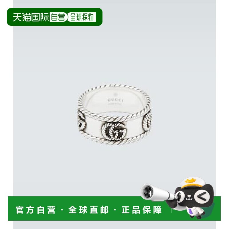 香港直邮Gucci 古驰 男士 双G纯银戒指 000919 metal金属色 舒适