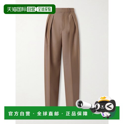 1h可退 Saint Laurent 圣罗兰 女士 羊毛混纺阔腿裤 854457Y1N02