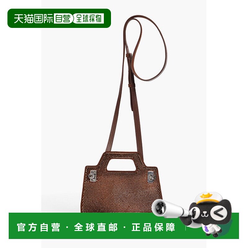 香港直邮Salvatore Ferragamo 菲拉格慕 女士 Wanda 水晶装饰绒面
