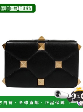 香港直邮Valentino 黑色铆钉手拿包 WW2B0J19BSF手提包