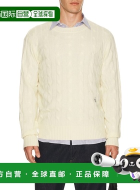 1h可退 香港直邮SPORTY & RICH 男士 麻花扭纹针织羊绒毛衣 WS087