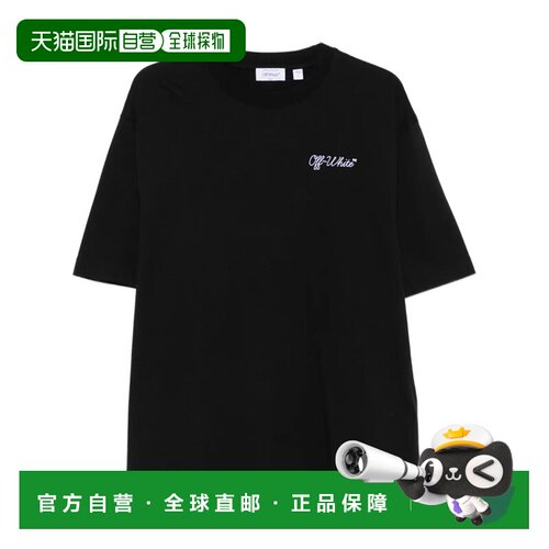 香港直邮off-white 男士 SCRIPT SKATE 徽标T恤 OMAA120F26JER005