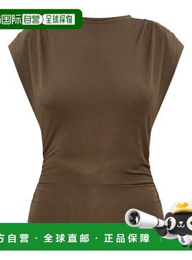 1h可退 香港直邮ISABEL MARANT 女士 聚拢式肩部T恤 TS0274FBC3K0