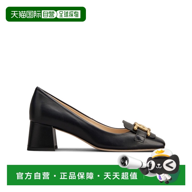 香港直邮Tod's 方头高跟鞋 XXW96K0IB8000N脚蹬皮革一脚蹬粗跟