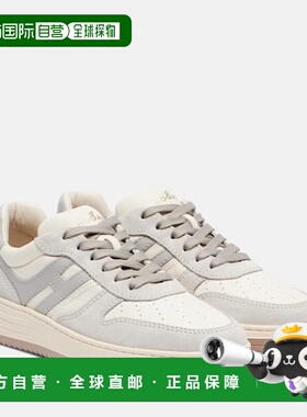 1h可退 香港直邮Hogan 女士 H630 皮质绒面革运动鞋 grey灰色 舒