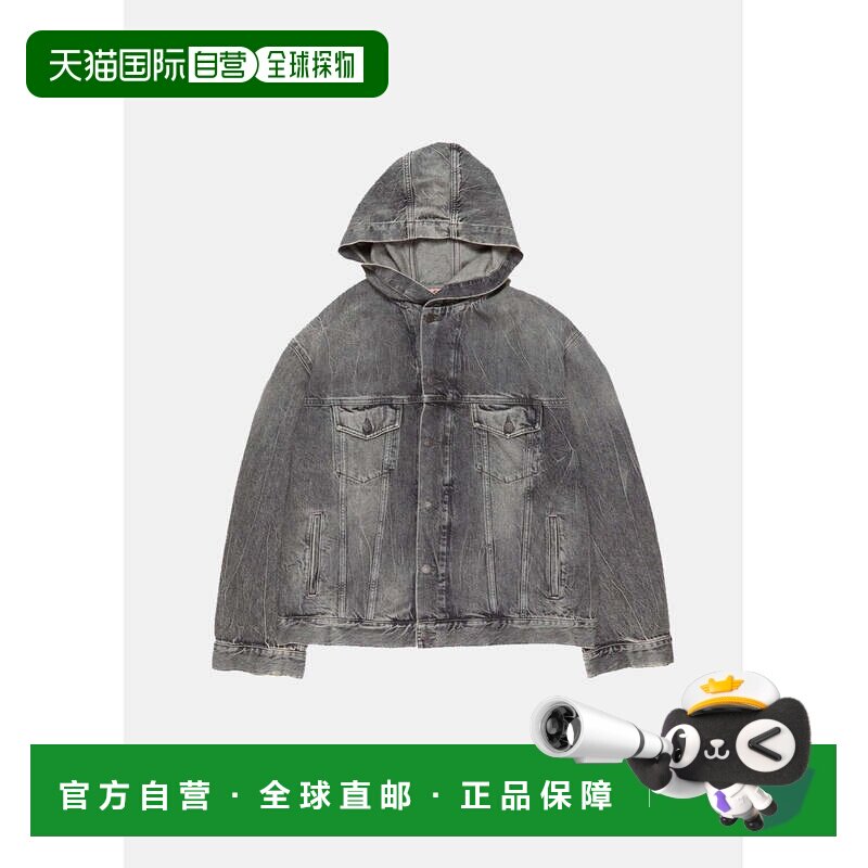 海外直邮Acne Studios 连帽单排扣牛仔外套 男女同款C90210-969图片