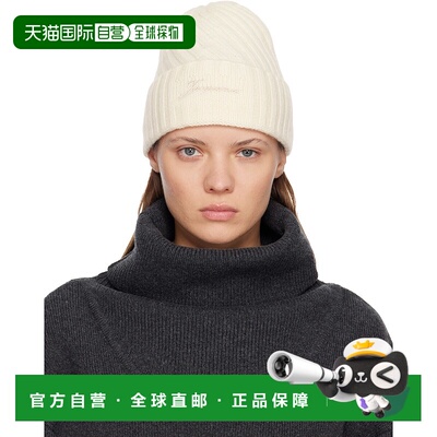 香港直邮Jacquemus 女士 灰白色 The Tourni 毛线帽 25HACU00767A
