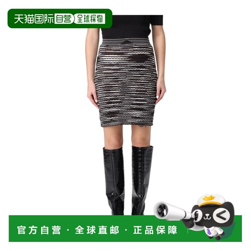 香港直邮Missoni 松紧腰半身裙 DS25WH0FBK01BW包【付后1h可退】