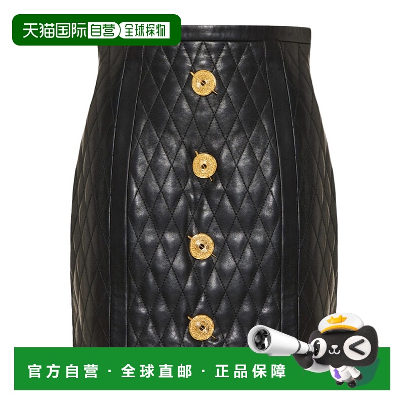 香港直邮Balmain 绗缝半身裙 EF1LBA51LD01a字裙