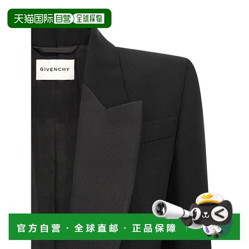 香港直邮GIVENCHY 女士西服 BW30LA15CT001 SS2026 黑色 短款西装