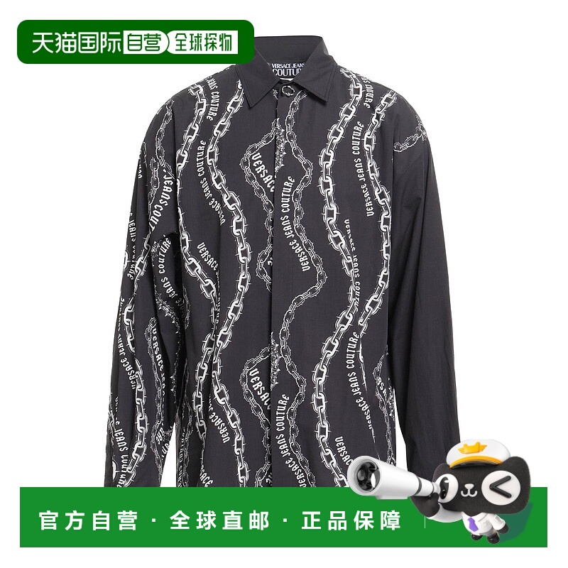 香港直邮Versace Jeans 范思哲 男士 花纹衬衫 black黑色 舒适时