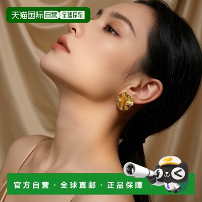 自营欧洲直邮Sessun思溯 Brittae女士黄铜金色耳环配饰