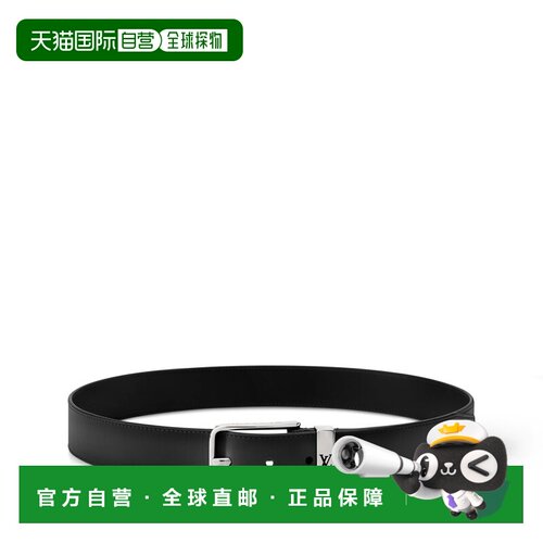 自营欧洲直邮LV路易威登 Pont Neuf男士黑色皮革腰带皮带