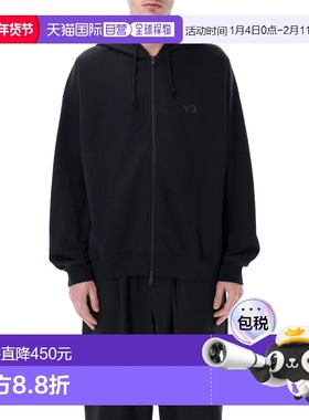 1h可退 香港直邮Y-3 男士 磨毛厚绒布拉链连帽衫 KA3107BLK