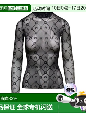 香港直邮Marine Serre 长袖半高领字母罩衫 WTO388ACJER0005