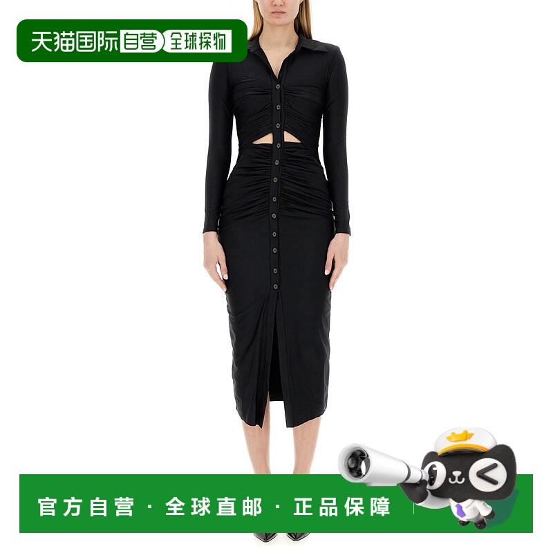 1h可退 香港直邮Self-Portrait 女士 中长连衣裙 RS24021MBBLACK