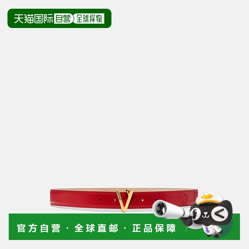 欧洲直邮VERSACE 范思哲 25秋冬 1022042-DV3T_1RD2V 女士 腰带 V