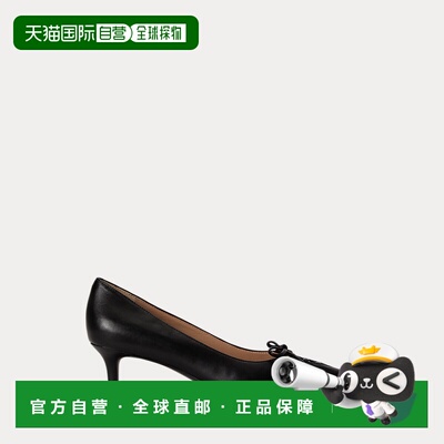 自营欧洲直邮Ralph Lauren拉夫劳伦 Adrienne女士黑色纳帕皮系带