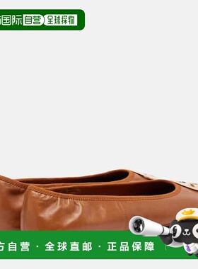 香港直邮Tory Burch 托里 伯奇 女士 Reva 旅行皮质芭蕾舞鞋