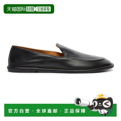 欧洲直邮自营THE ROW Canal女士黑色牛皮圆头一脚蹬乐福鞋单鞋