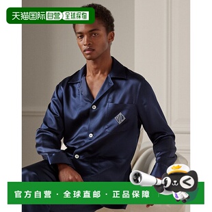 Label字母印花真丝睡 Purple 自营欧洲直邮RALPH LAUREN拉夫劳伦