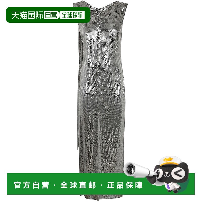 1h可退 香港直邮Rabanne 女士 迷你网纱连衣裙 24AIRO878MH0004