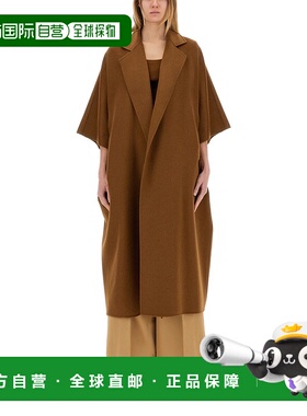 1h可退 香港直邮MaxMara 麦斯玛拉 女士 DRAP 驼色披肩大衣 25110