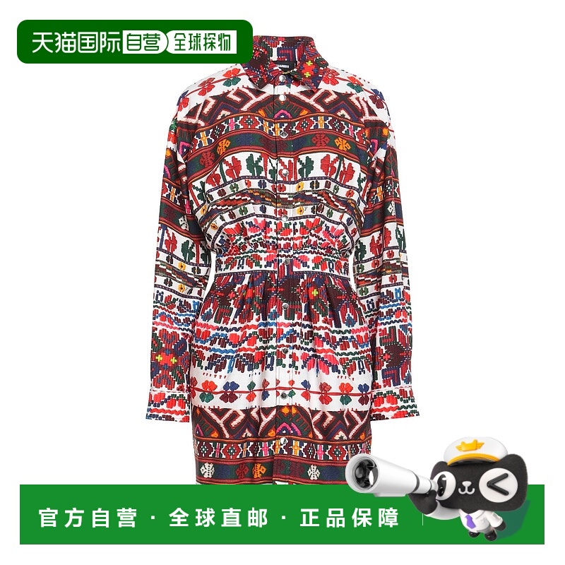 1h可退 香港直邮Dsquared2 二次方 女士 衬衫式连衣裙 white白色