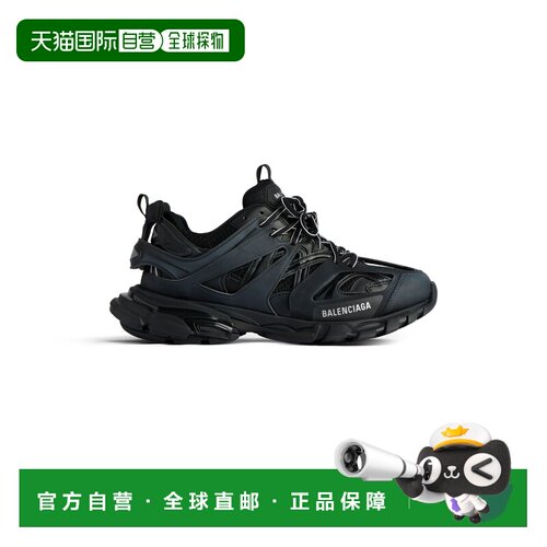 自营欧洲直邮Balenciaga巴黎世家 Track女士黑色聚氨酯logo标识运