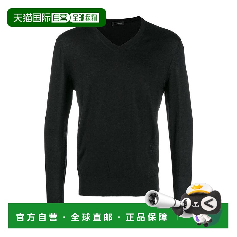 【99新未使用】香港直邮Zegna 羊毛V领套衫 1VTM96ZZ100K杰尼亚