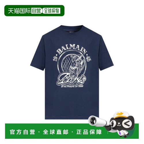 1h可退 香港直邮BALMAIN 男士T恤 HH1EG000BD66SKZ AW2026 蓝色 T
