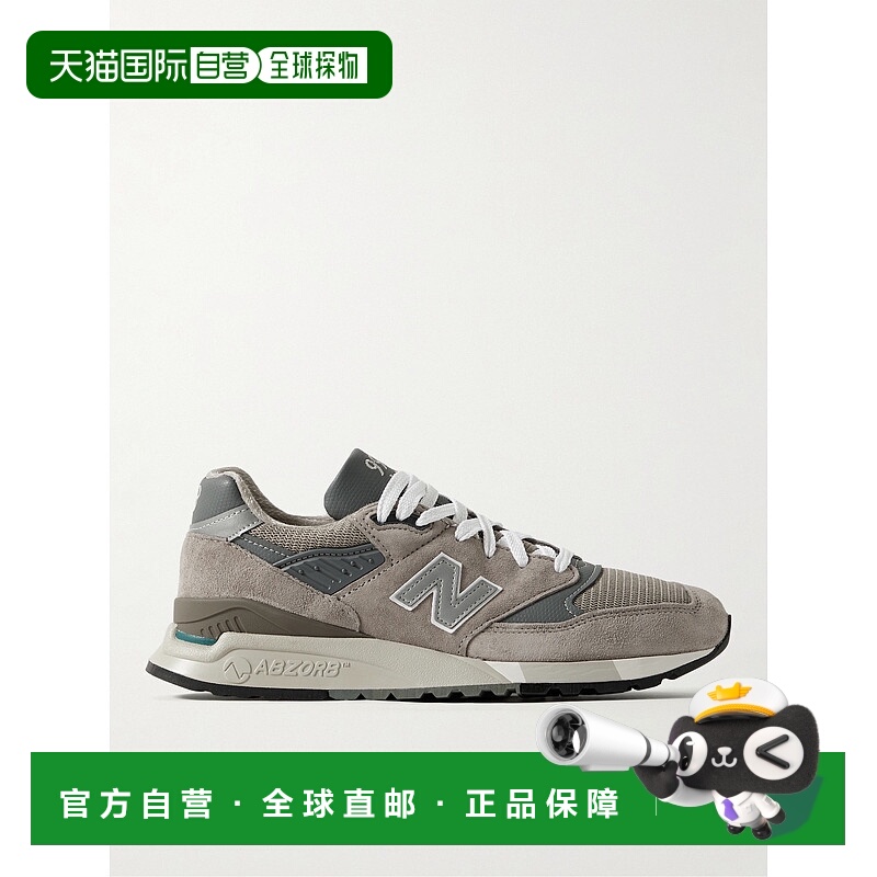 香港直邮New Balance  男士 998 Core 橡胶边牛皮,网纱绒面革运动