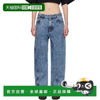 alaia 女士 拼接牛仔裤 AA9P1161T535A blue蓝色【付后1h可退】