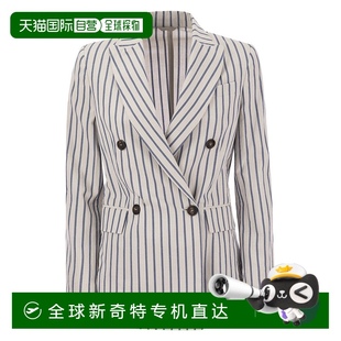 古奇拉利 香港直郵Brunello 布內(nèi)羅 女士 Cucinelli 雙排扣棉質(zhì)亞