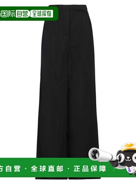 1h可退 香港直邮MaxMara 麦斯玛拉 女士 休闲长裤 black黑色 舒适