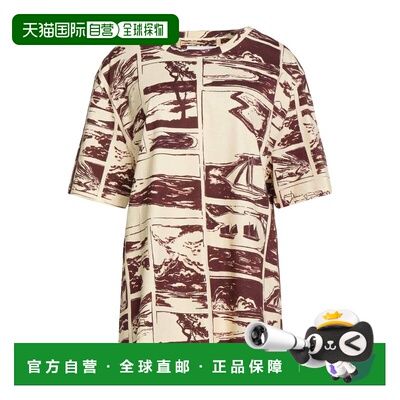 1h可退 香港直邮Jil Sander 吉尔 桑达 女士 T恤 yellow黄色 舒适