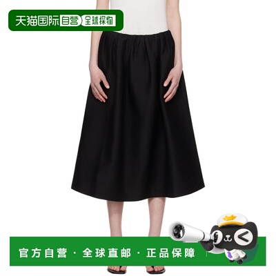 1h可退 香港直邮toteme 女士 黑色 Gathered Evening 半身裙 261W