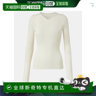 003622 香港直邮KHAITE 女士 Tania 罗纹针织羊毛混纺上衣