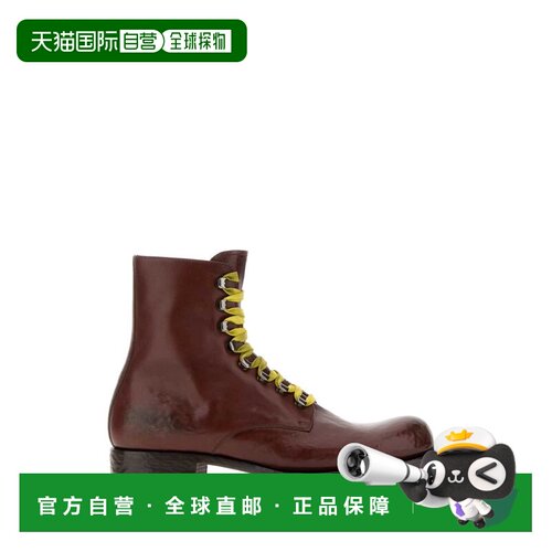 1h可退 香港直邮Prada 普拉达 男士 棕色皮质短靴 2UF003FX0013ZQ