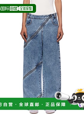 1h可退 香港直邮alaia 女士 蓝色 Spiral 牛仔裤 AA9P0295T535A