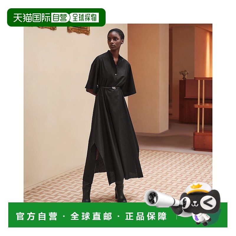 1h可退 欧洲直邮HERMES 爱马仕 25秋冬 H4H0502DB02 女士 连衣裙