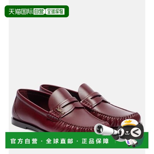 1h可退 香港直邮Saint Laurent 圣罗兰 女士 Laurent 皮质乐福鞋