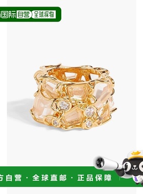 1h可退 香港直邮ZIMMERMANN 女士 quartz 镀金水晶戒指 4996F23GO